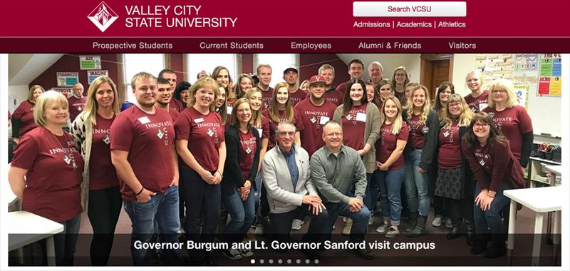 VCSU teacher candidates shared their educator preparation experiences with Governor Burgum in 2018. VCSU teacher candidates shared their educator preparation experiences with Governor Burgum in 2018.